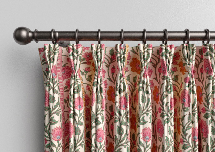 Petal & Block Latika Stripe, Sunset - Made to Measure Curtains - Image 11